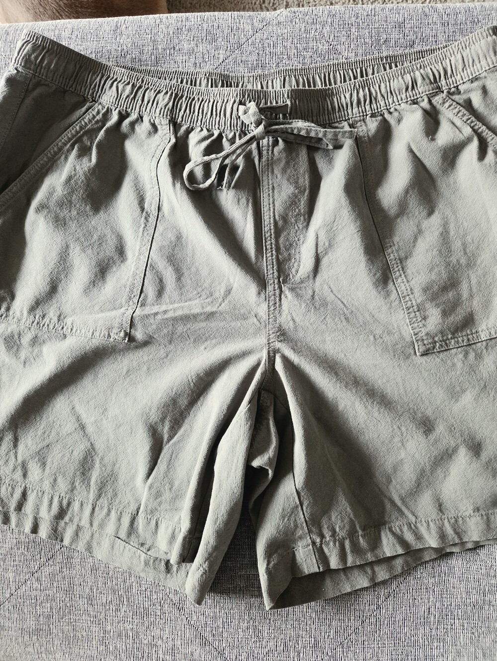 STYLE & CO. Womens Olive Green Utility Drawstring Shorts Size 2X Plus Size